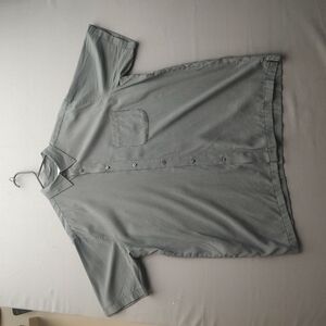 Breakwater Gray Short Sleeve Button-Up Shirt Size Large